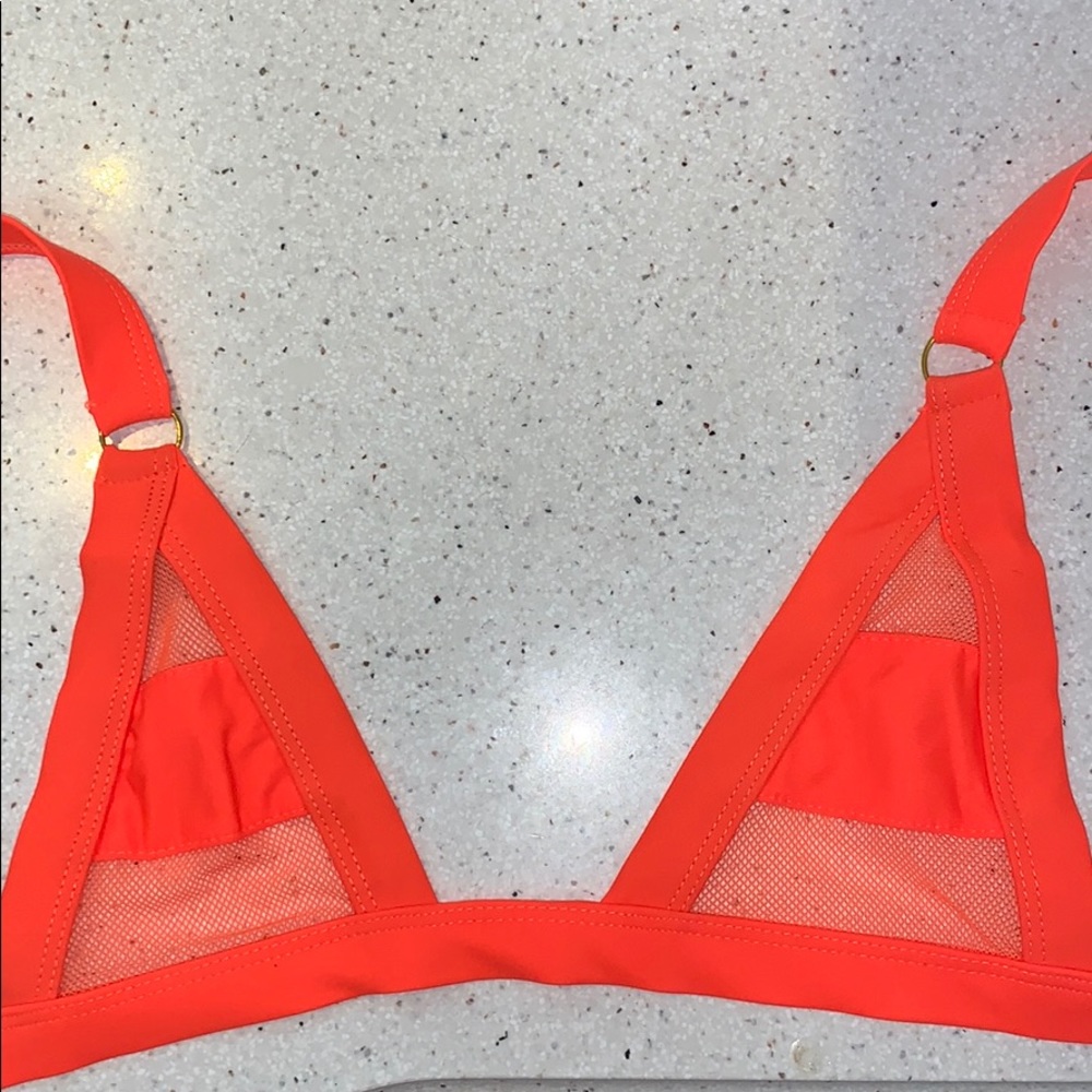 Orange Mesh Bikini Top And Matching Bottom - image 3